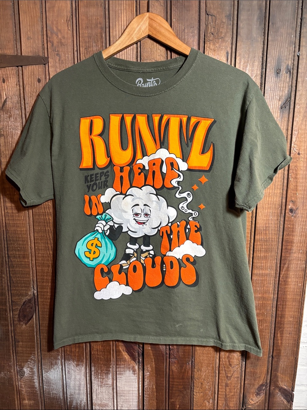 Runtz' Olive Green Graphic Tee -